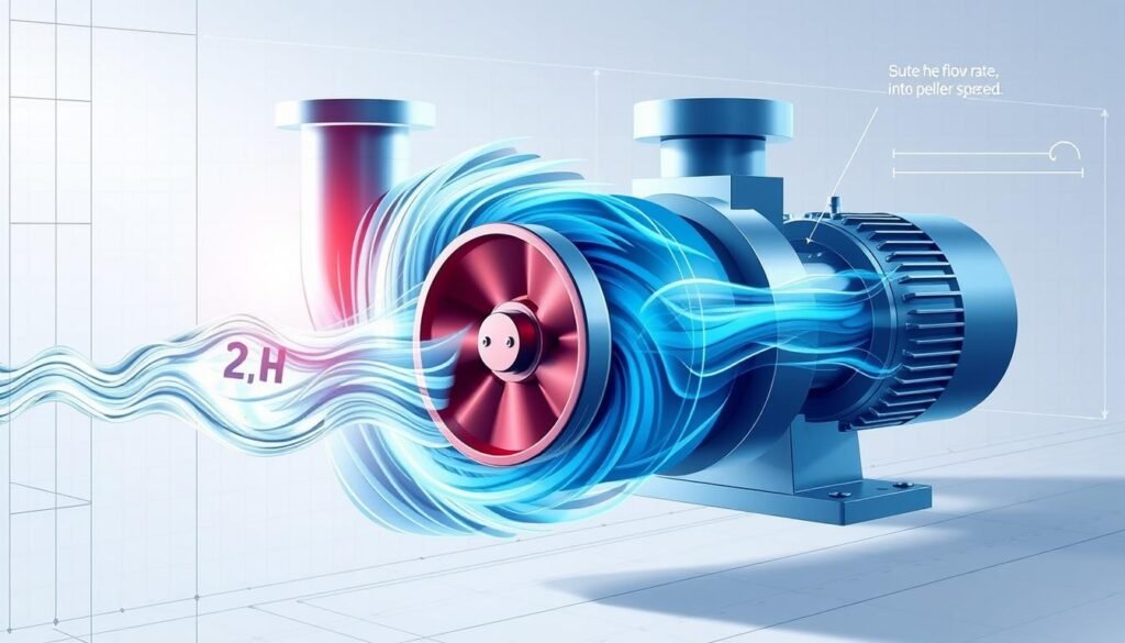 flow rate and impeller speed
